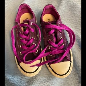 Girls size 12 same as new converse all star shoes